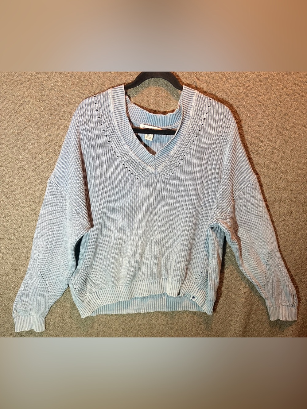Tommy Bahama Light Blue V-Neck Knit Sweater